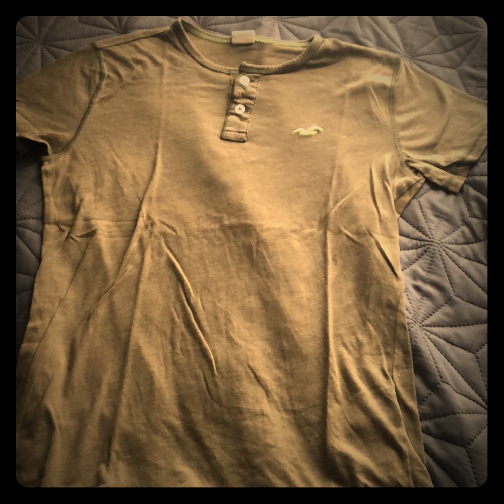 Green Hollister shirt.